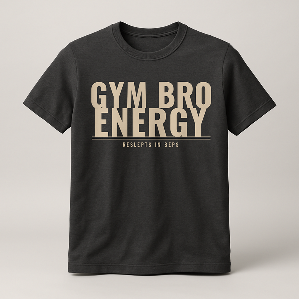GYM BRO ENERGY. — tee studio ghost mannequin