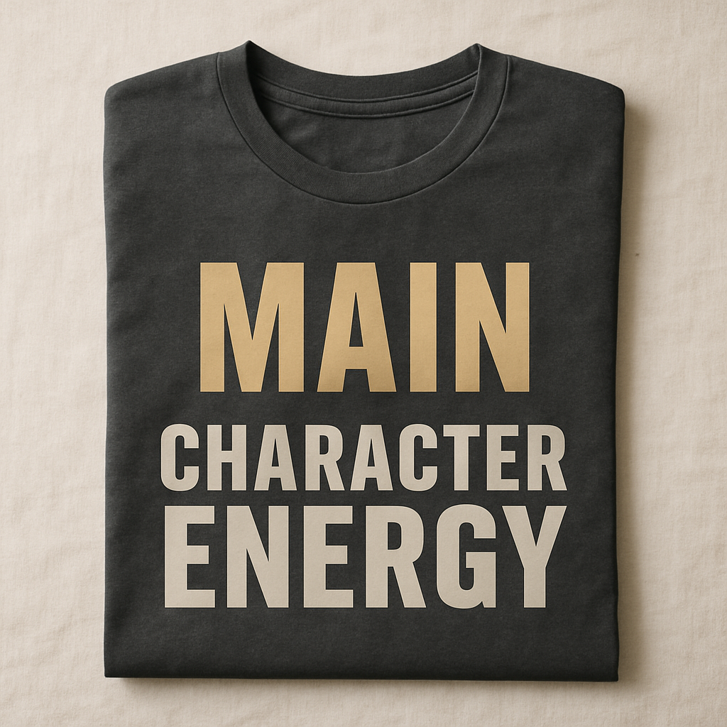 MAIN CHARACTER ENERGY — tee flat lay