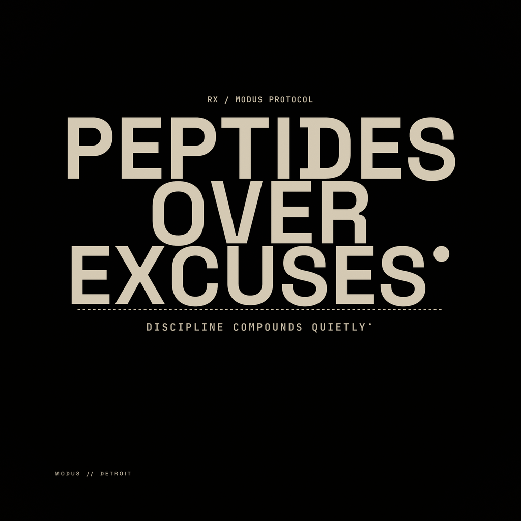 PEPTIDES OVER EXCUSES. — MODUS print